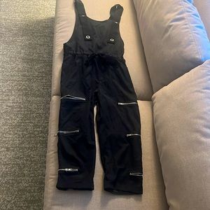 Cute Goth overalls with zippers